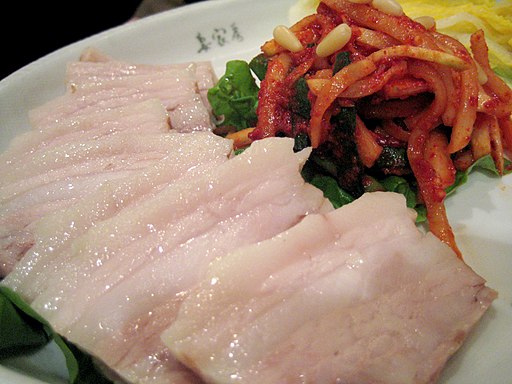 The image of the dish is named Korean Bossam