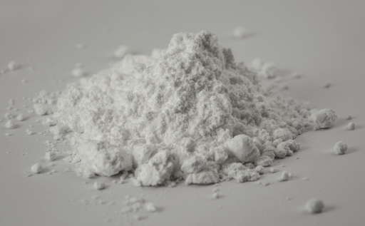 A pile of powdered sugar on the white table