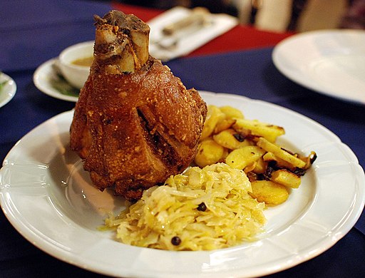 The image of the dish is named German Schweinshaxe