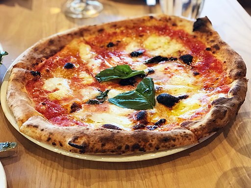 The image of margherita pizza